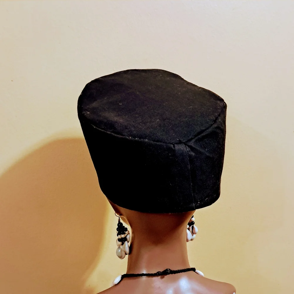SALE ENDS IN 3 DAYS! NEW UNISEX KUFI STYLE HAT BLACK MULTI REVERSIBLE 24